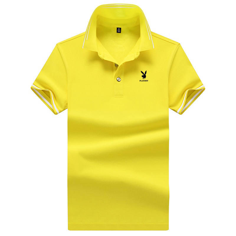 Playboy Polo Shirts Men's Lapel Thin Straight Fit