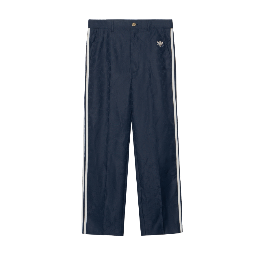 GUCCI x Adidas Originals Casual Pants Men's Dark Blue