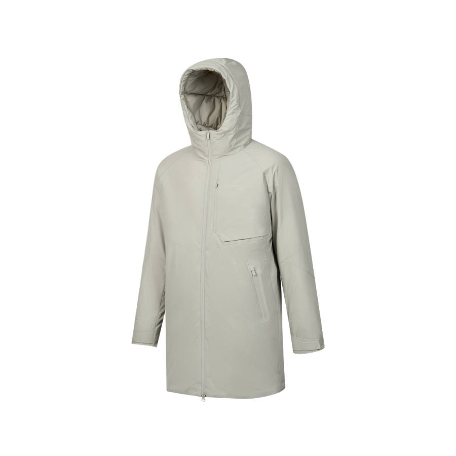 Saucony Down Jacket Men's Light Gray Yellow Khaki