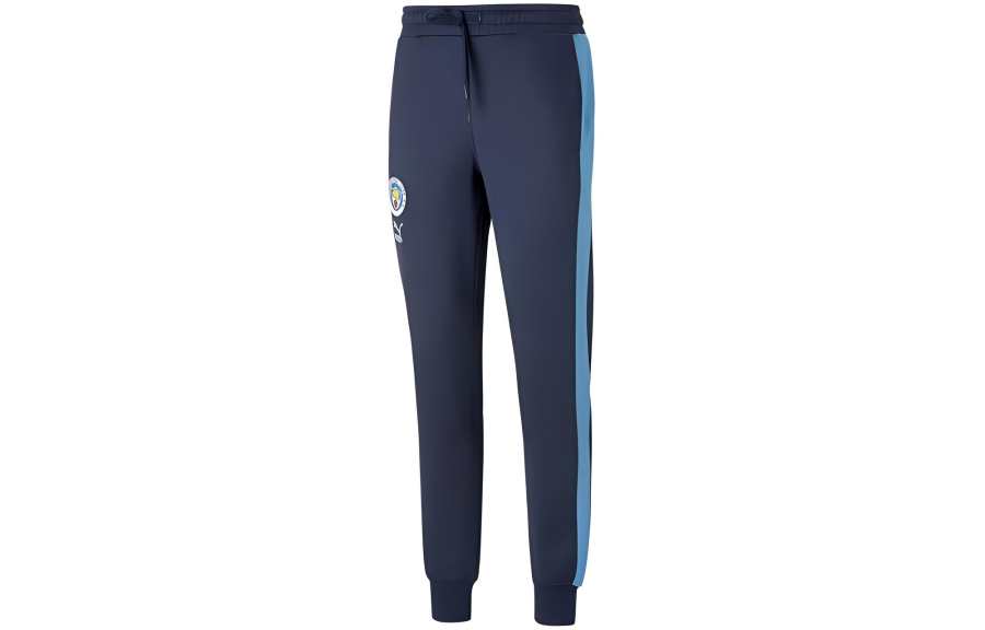 PUMA Manchester City Soccer Ball Club Knitted Sweatpants Men's Blue