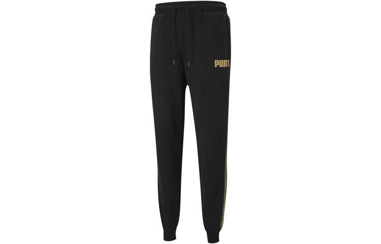 PUMA Casual Pants Men's Black Moderate Cuffed Pants