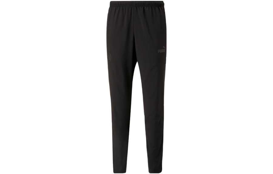 PUMA Knitted Sweatpants Men's Black Moderate Straight Fit Pants