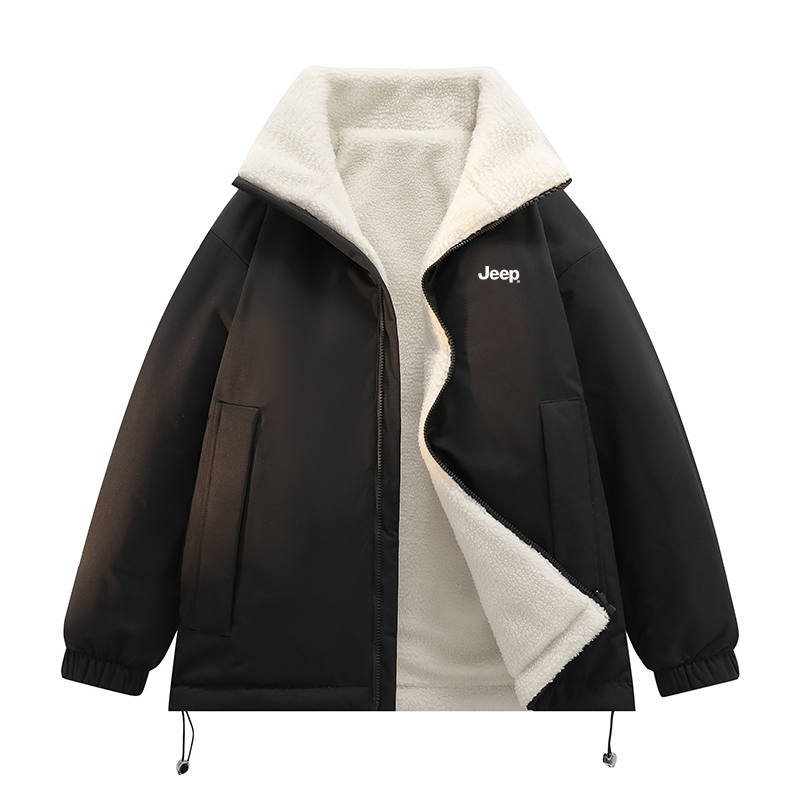 Jeep Puffer Jackets Unisex Stand Collar Thickened