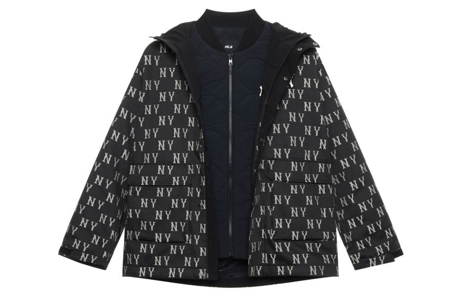 MLB MLB MONOGRAM FW24 Windproof Jackets & Coats Puffer Jacket Unisex Black