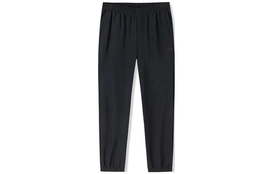ANTA Variety Training Collection Knitted Sweatpants Men's Black Moderate Cuffed Pants