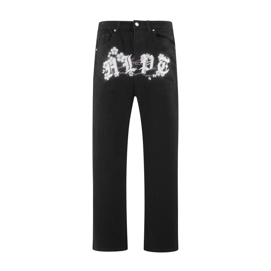 HELIPORT Jeans Unisex Black Moderate Straight Fit Pants