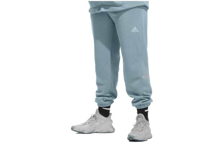Adidas Adidas Knitted Sweatpants Men's Sky Blue Moderate Cuffed Pants