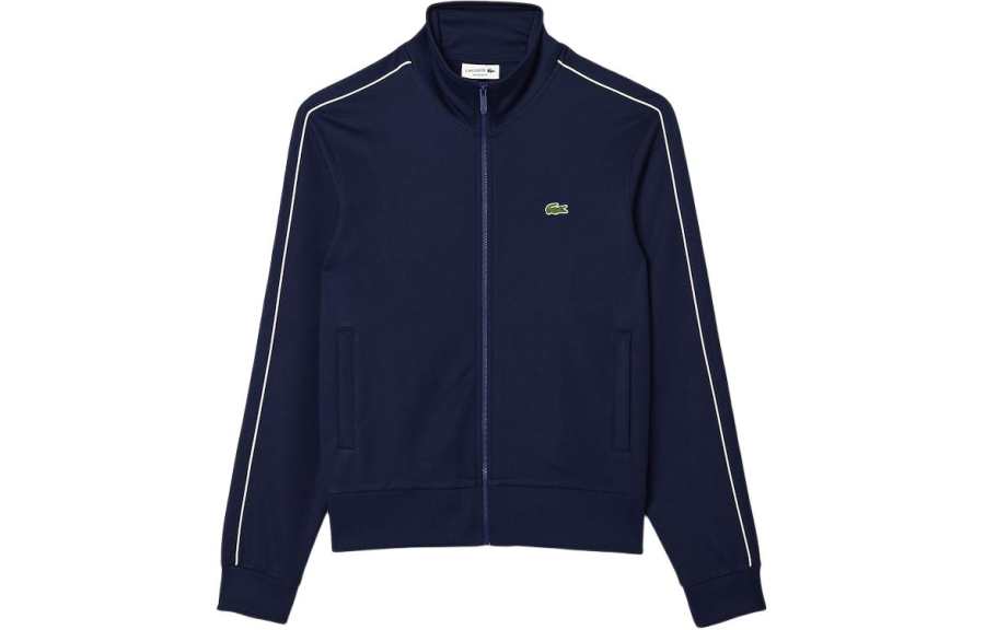 LACOSTE Lacoste logo-appliqué side-stripe sweatshirt