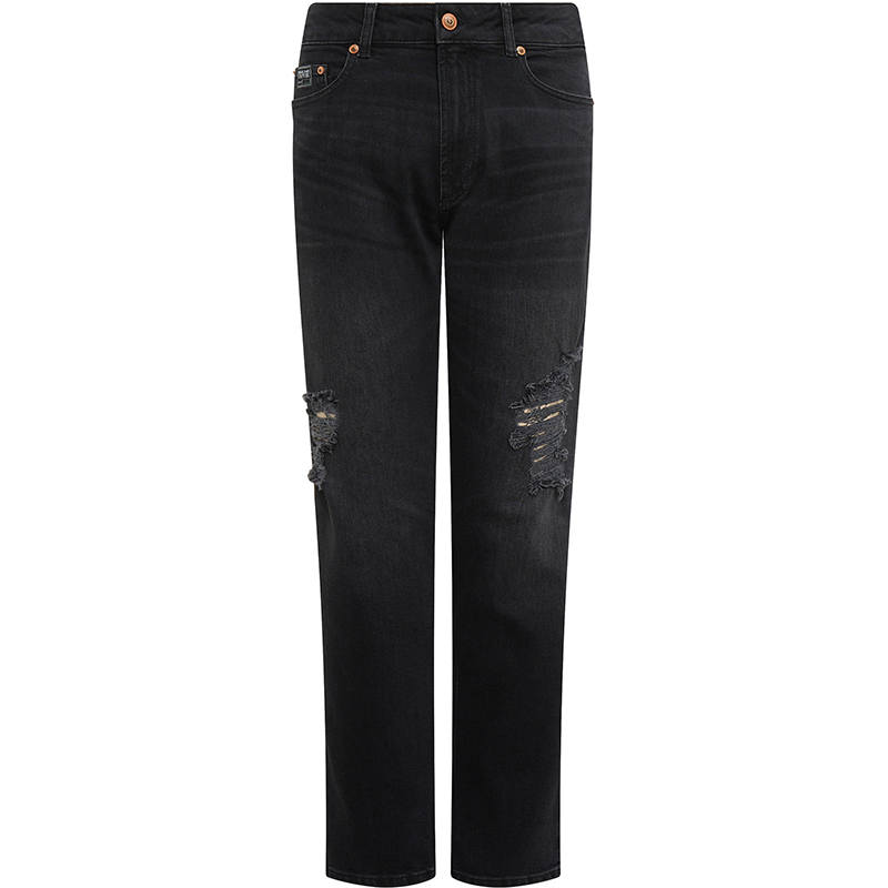 VERSACE JEANS COUTURE Logo Patch Skinny Jeans