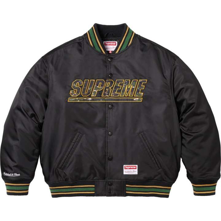 Supreme Supreme Mitchell & Ness Camo Logo Varsity Jacket