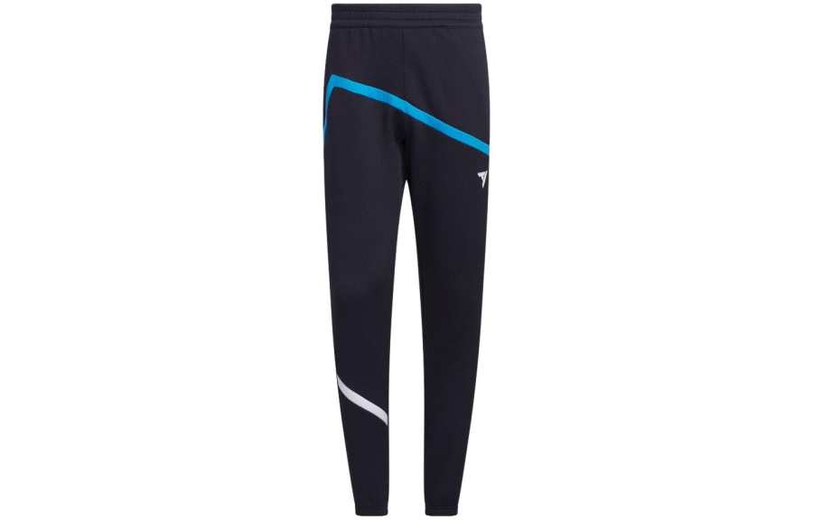 Adidas Adidas Knitted Sweatpants Men's Ink Blue Moderate Cuffed Pants