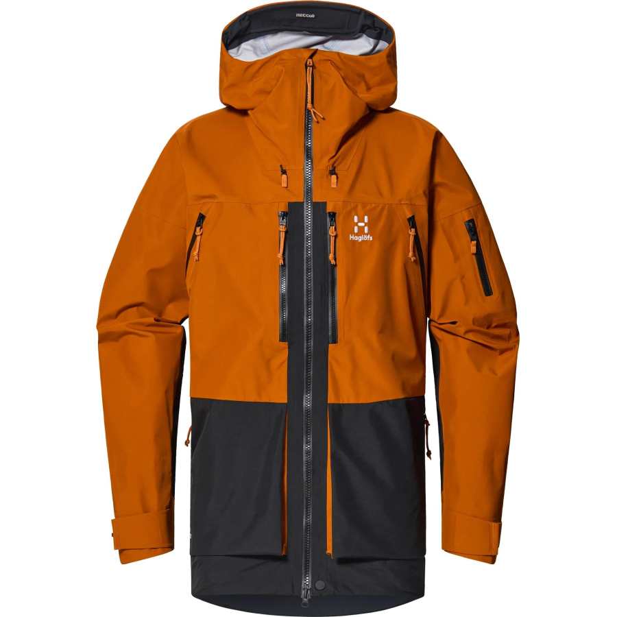 HAGLÖFS Vassi GTX Jackets & Coats Men's Gold Brown/Pure Black