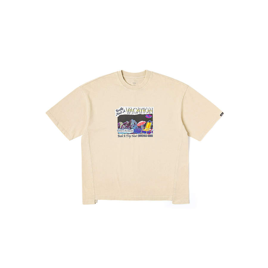 Vans T Shirts Unisex Oat Crew Neck Moderate Straight Fit
