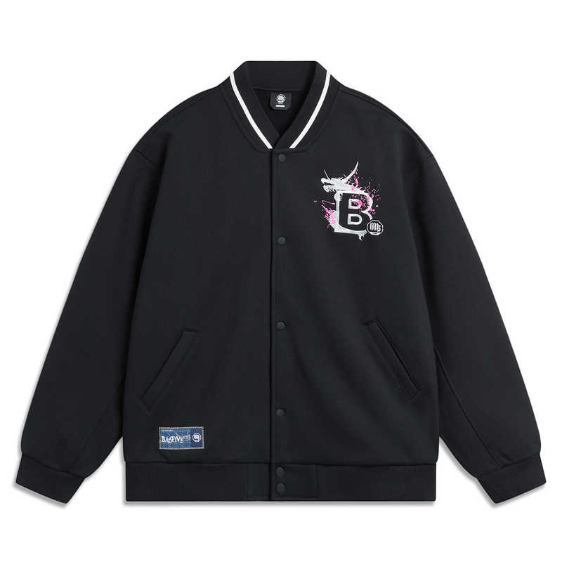 Li-Ning Li Ning Basketball Collection Baseball Jacket Men's Black