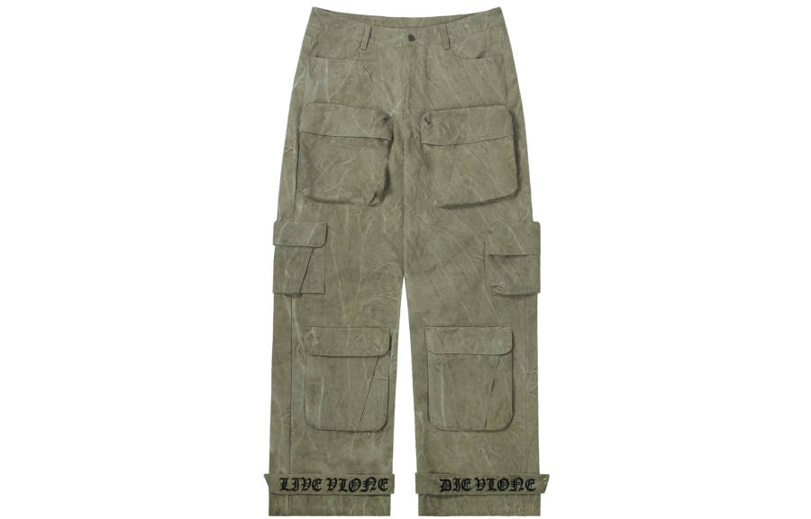 VLONE Gothic Letter Collection Large Logo Collection Cargo Pants Unisex