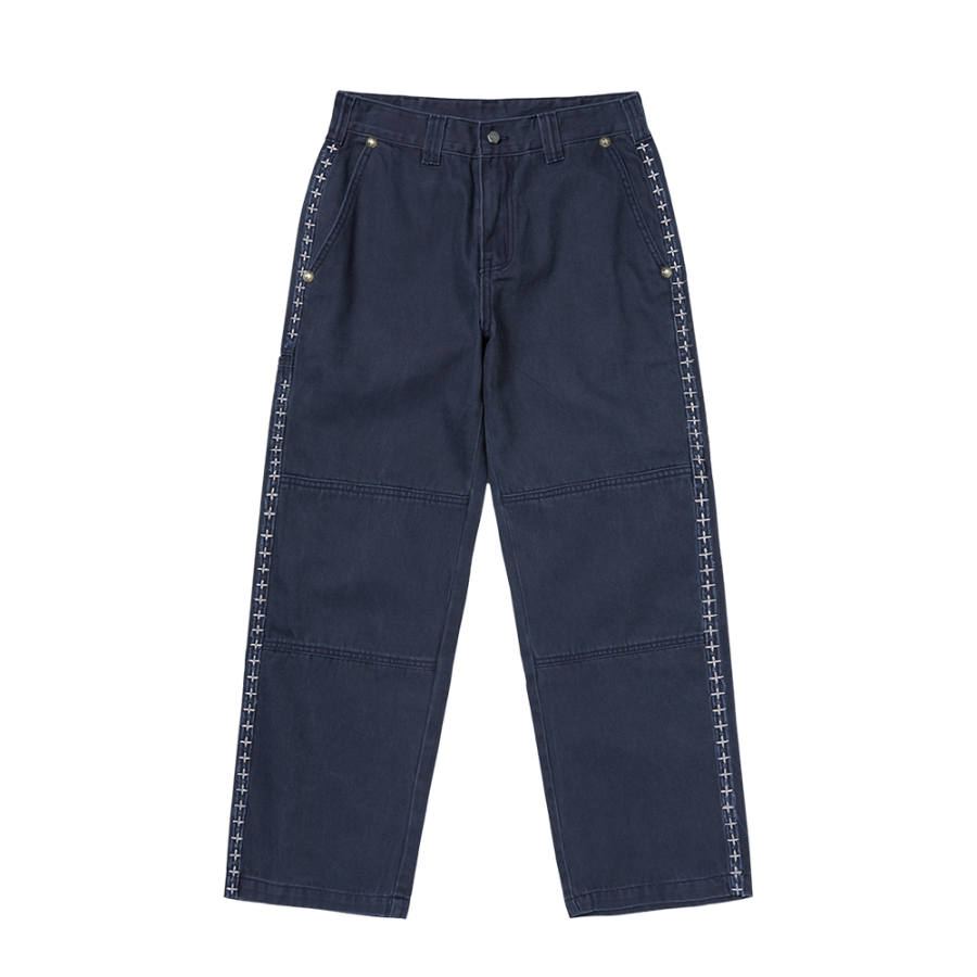 THUG CLUB X Dickies Jeans Unisex Blue Moderate Straight Fit Pants