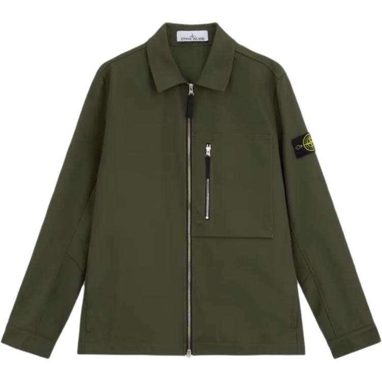 STONE ISLAND Compass Badge Zipped Shirt Jacket