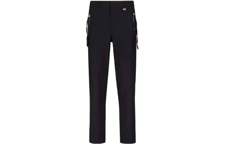 FENDI Casual Pants Men's Black Moderate Straight Fit Pants