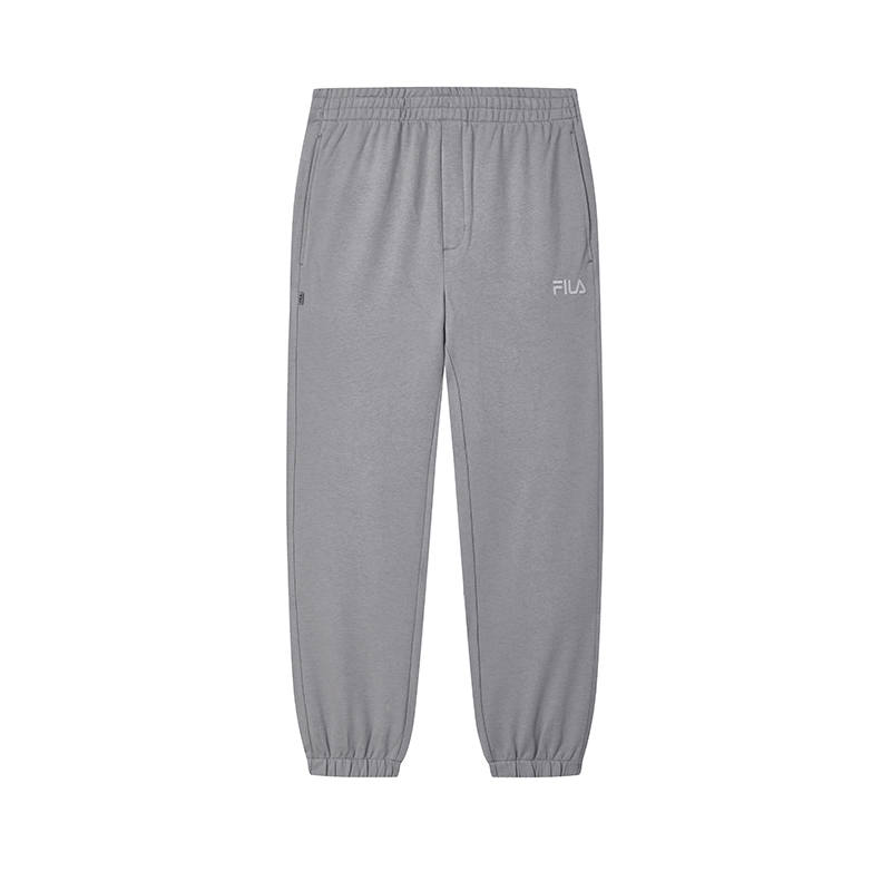 FILA Knitted Sweatpants Men's Cloudy Gray Moderate Cuffed Pants