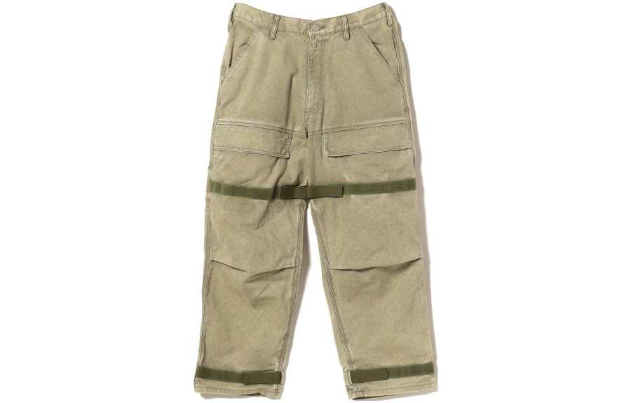 Beams Casual Pants Men's Khaki Moderate Straight Fit Pants