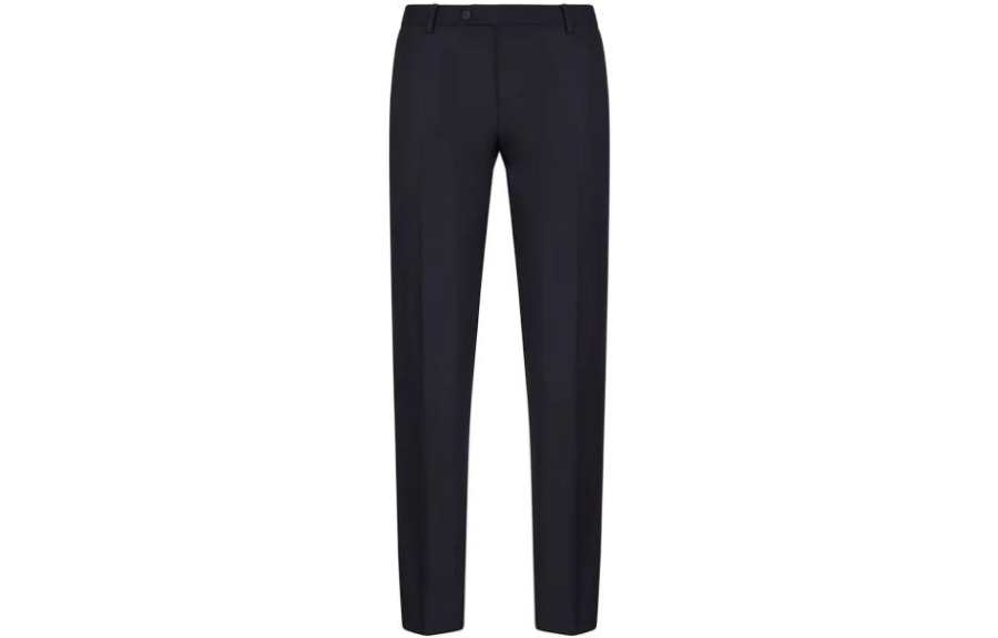 Emporio Armani Worsted virgin-wool creased trousers