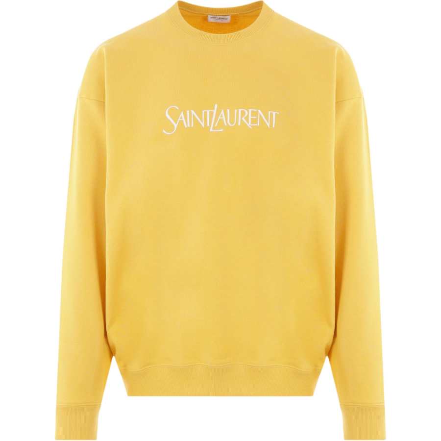 SAINT LAURENT Logo Embroidered Crewneck Sweatshirt
