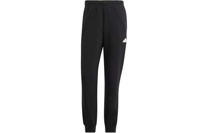 Adidas Adidas Graphic Print Fleece Pants Knitted Sweatpants Men's Black