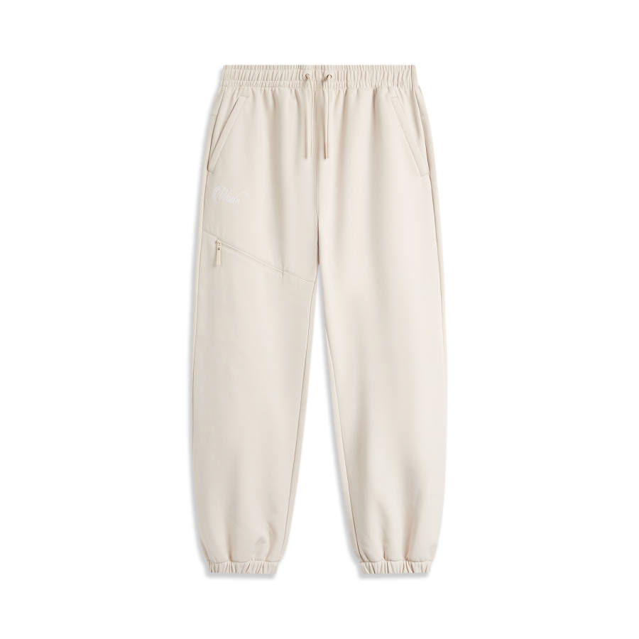 Li-Ning Li Ning Basketball Collection Knitted Sweatpants Men's Oat Gray