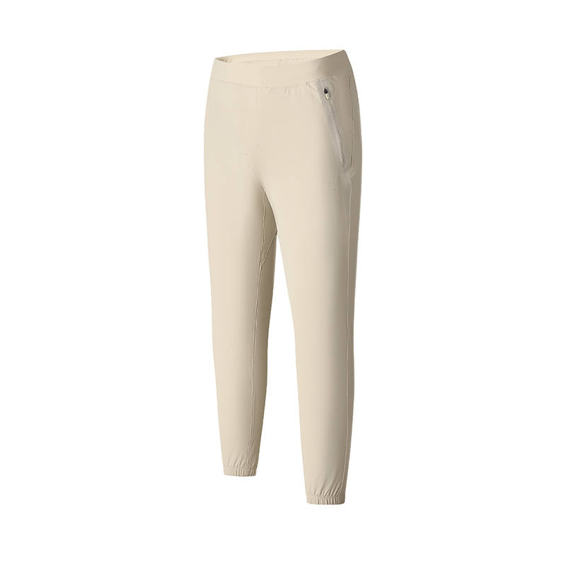 FILA Knitted Sweatpants Men's Wheat Brown Moderate Slim Fit Pants