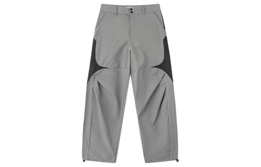 ENSHADOWER Casual Pants Unisex Black & Plain Gray