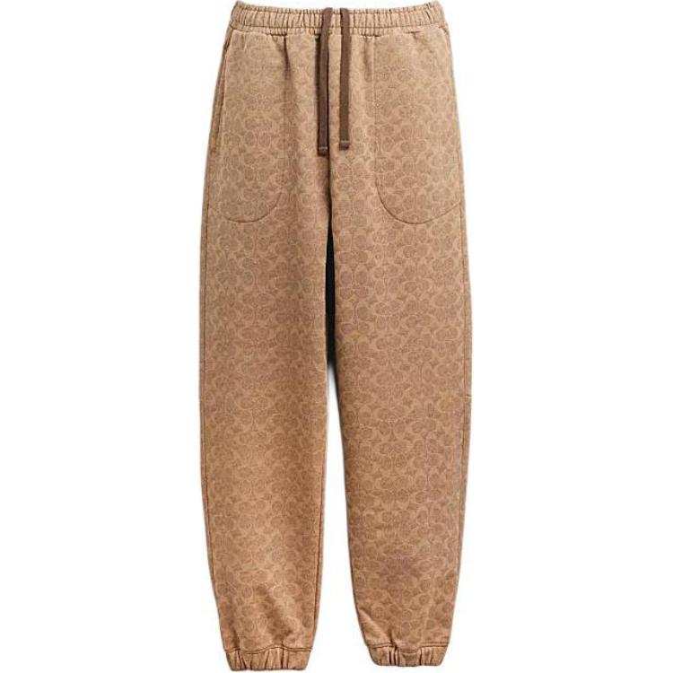 COACH COACH SS24 Knitted Sweatpants Men's Brown Yellow