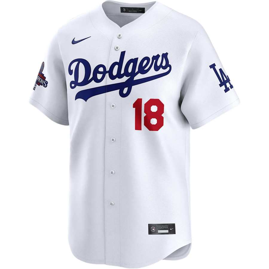 Nike Nike Yoshinobu Yamamoto Los Angeles Dodgers 2024 World Series Champions Japanese Lettering Men's Nike Dri-FIT Adv Mlb Limited Jersey