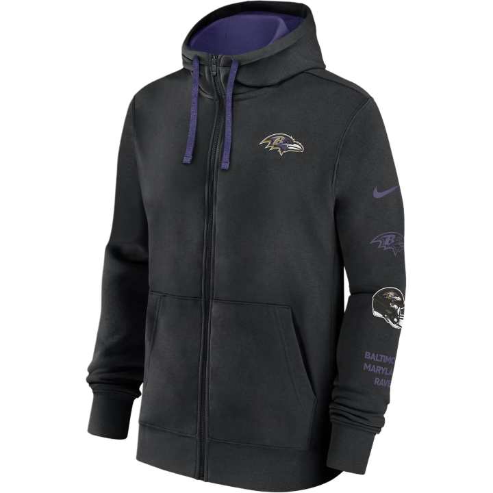 Nike Nike Baltimore Ravens Club Men's Nike Nfl Full-Zip Hoodie