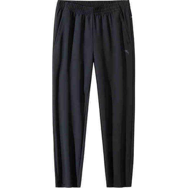 ANTA Anta Variety Training Collection Micro Stretch Fleece Lined Straight Fit Elastic Knitted Sweatpants Men's Basic Black