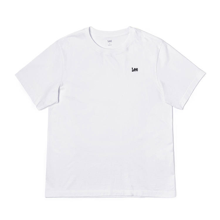 Lee Lee T Shirts Men's White Crew Neck Moderate