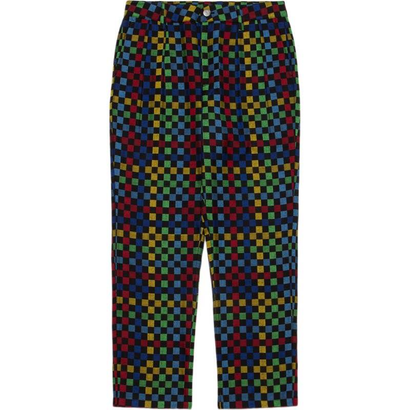 CLOT Casual Pants Men's Plaid Moderate Straight Fit Pants