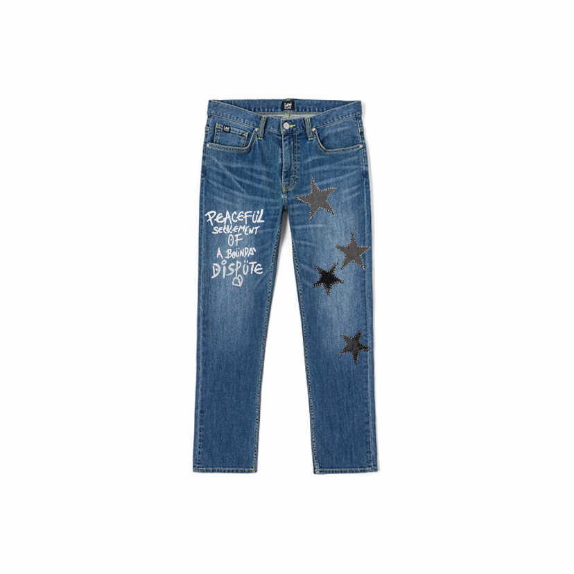 Lee Lee Jeans Men's Sky Blue Moderate Straight Fit Pants