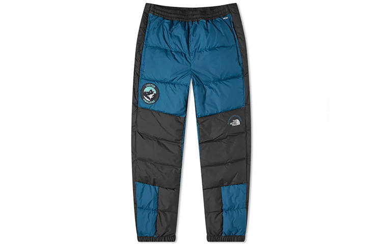 THE NORTH FACE Down Pants Men's Blue Thickened Straight Fit Pants