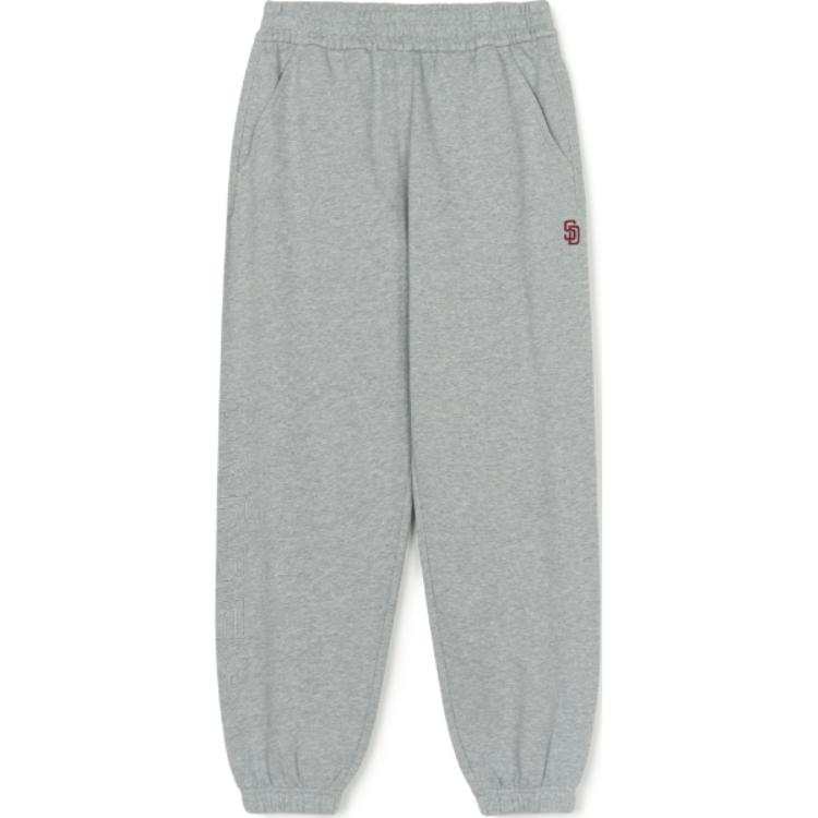 MLB San Diego Padres Knitted Fabric Fitted Sweatpants Unisex Gray