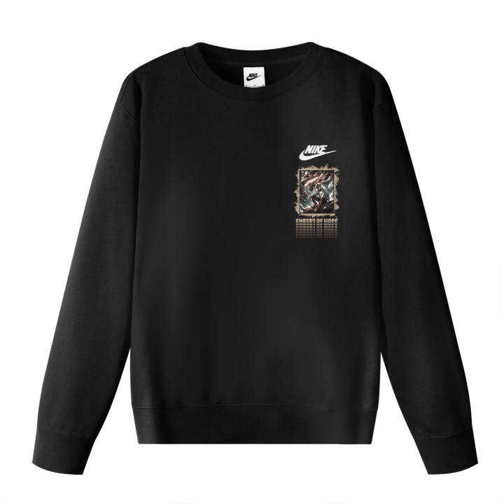 Nike Nike Sweatshirts Unisex Black Crew Neck Moderate Regular