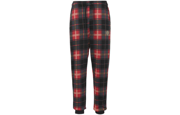 Jordan Jordan Logo Printed Pattern Plaid Fleece Lined Casual Pants Men's Multicolor