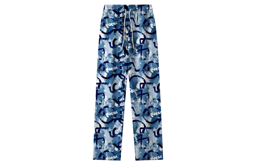 NCAA Casual Pants Unisex Blue Moderate Straight Fit Pants