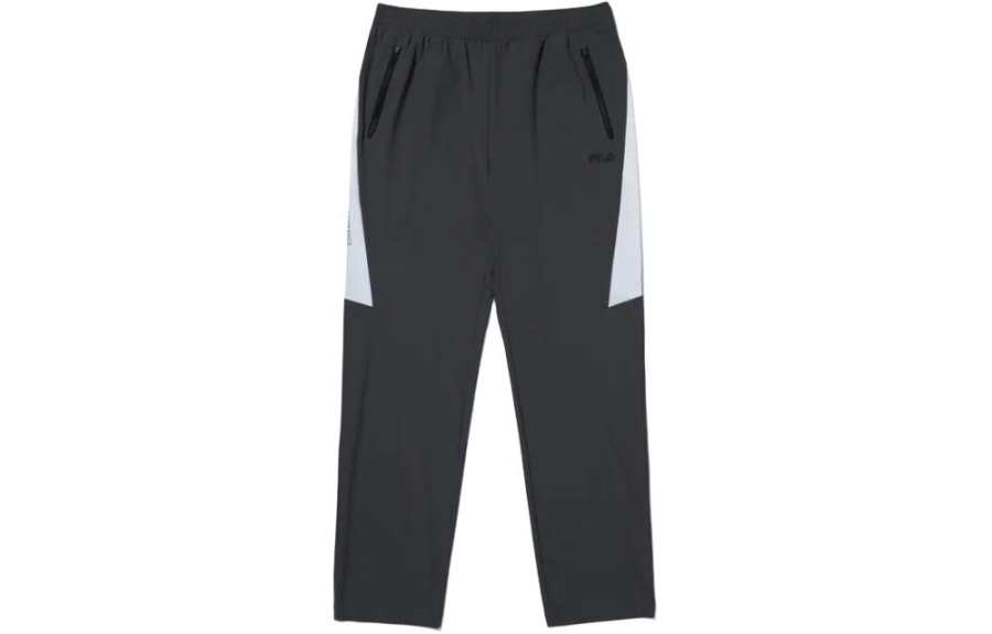 FILA Casual Pants Men's Black Moderate Straight Fit Pants