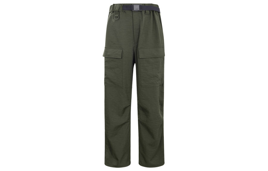 Y-3 Y 3 Casual Pants Men's Dark Green Moderate Straight Fit Pants