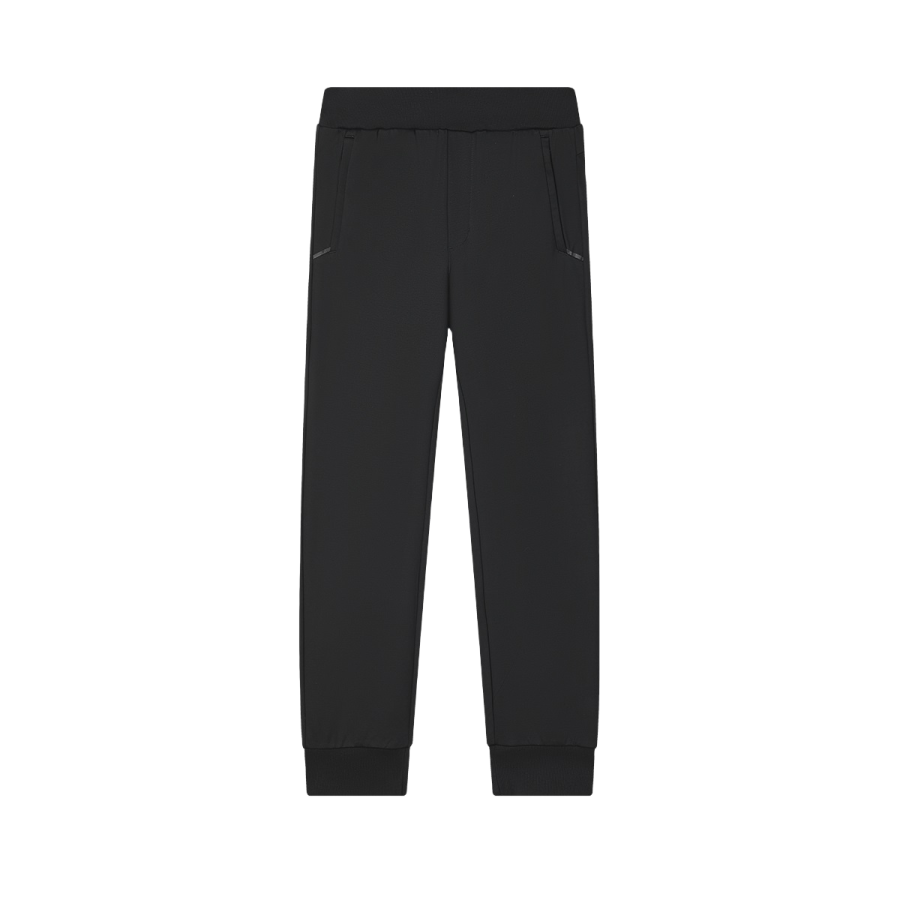 FILA Knitted Sweatpants Men's Black Moderate Cuffed Pants