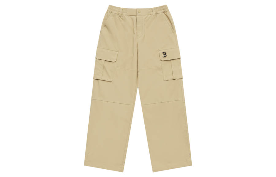 MLB Preppy Style Collection Boston Red Sox SS25 Cargo Pants Unisex Beige Yellow