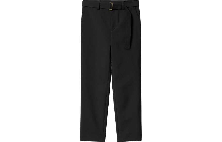 Sacai X Carhartt WIP Carhartt WIP SS24 Casual Pants Men's Black Moderate Straight Fit Pants