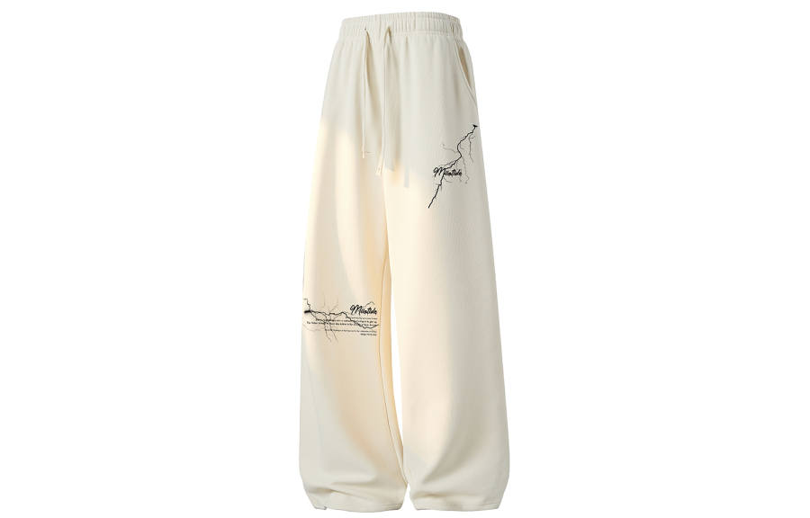 MIIOW Casual Pants Unisex Thickened And Fleece Lined Straight Fit Pants