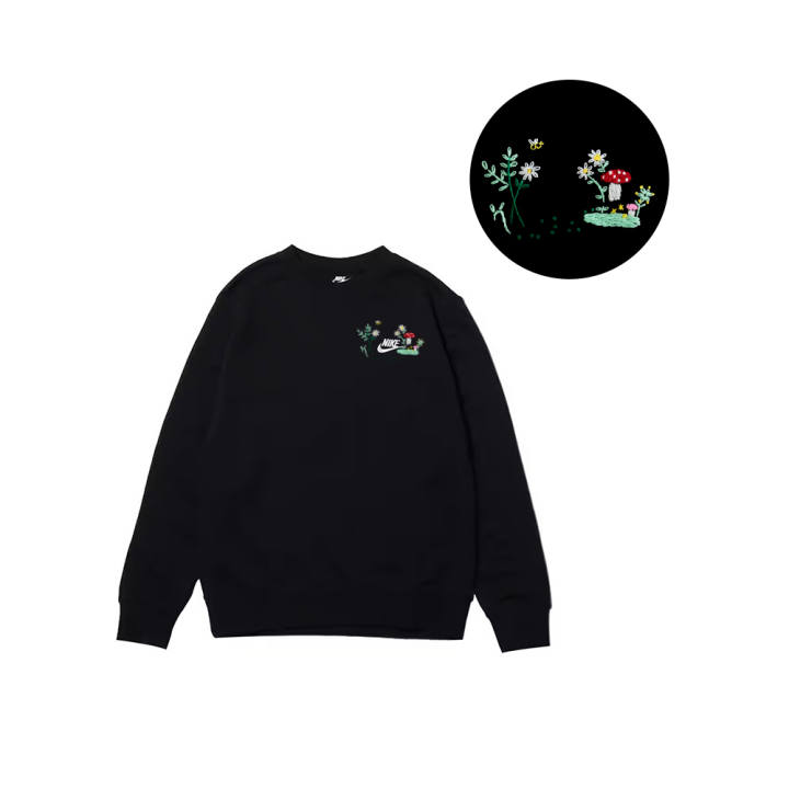 Nike Nike Sweatshirts Men's Black Crew Neck Moderate Regular