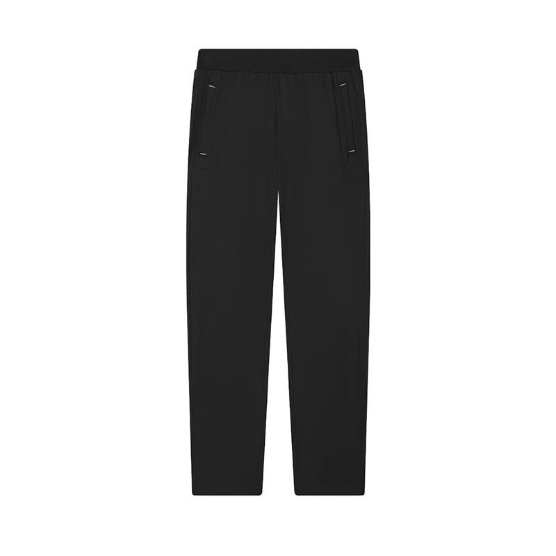 FILA Knitted Sweatpants Men's Jet Black Moderate Straight Fit Pants
